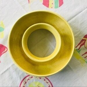 RARE Red Wing Pansy Bowl M. 1523 Shiny Yellow Speckled Glaze💛